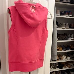 lululemon athletica Vibrant Pink Sleeveless Hoodie